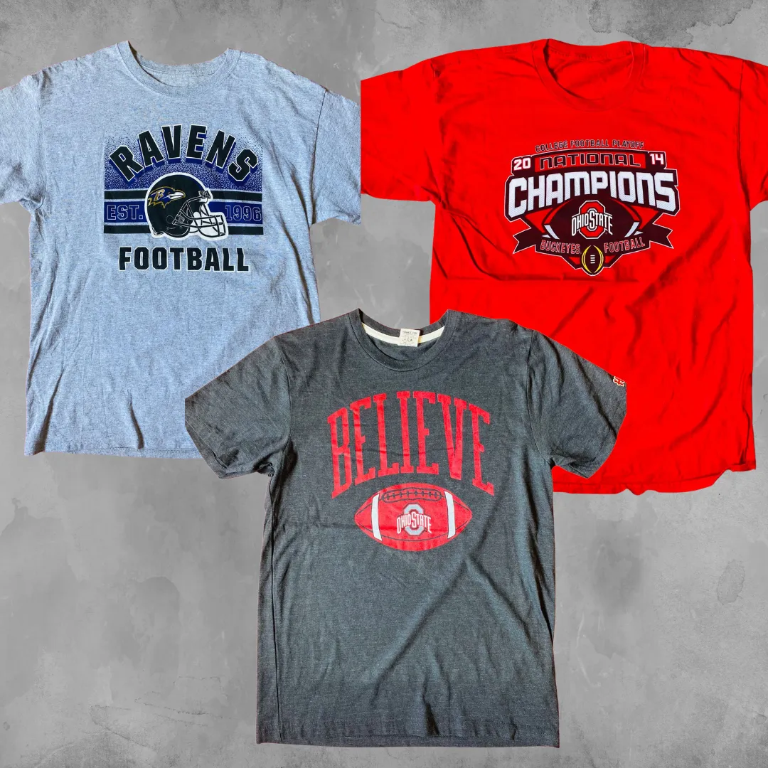 100 Piece Grade A T-Shirts: Pro Sports