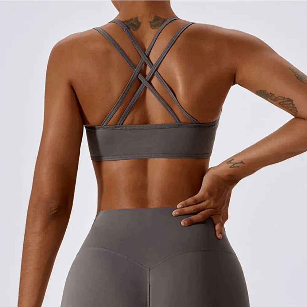 A&A Yoga Workout Breathable High Impact Sports Top