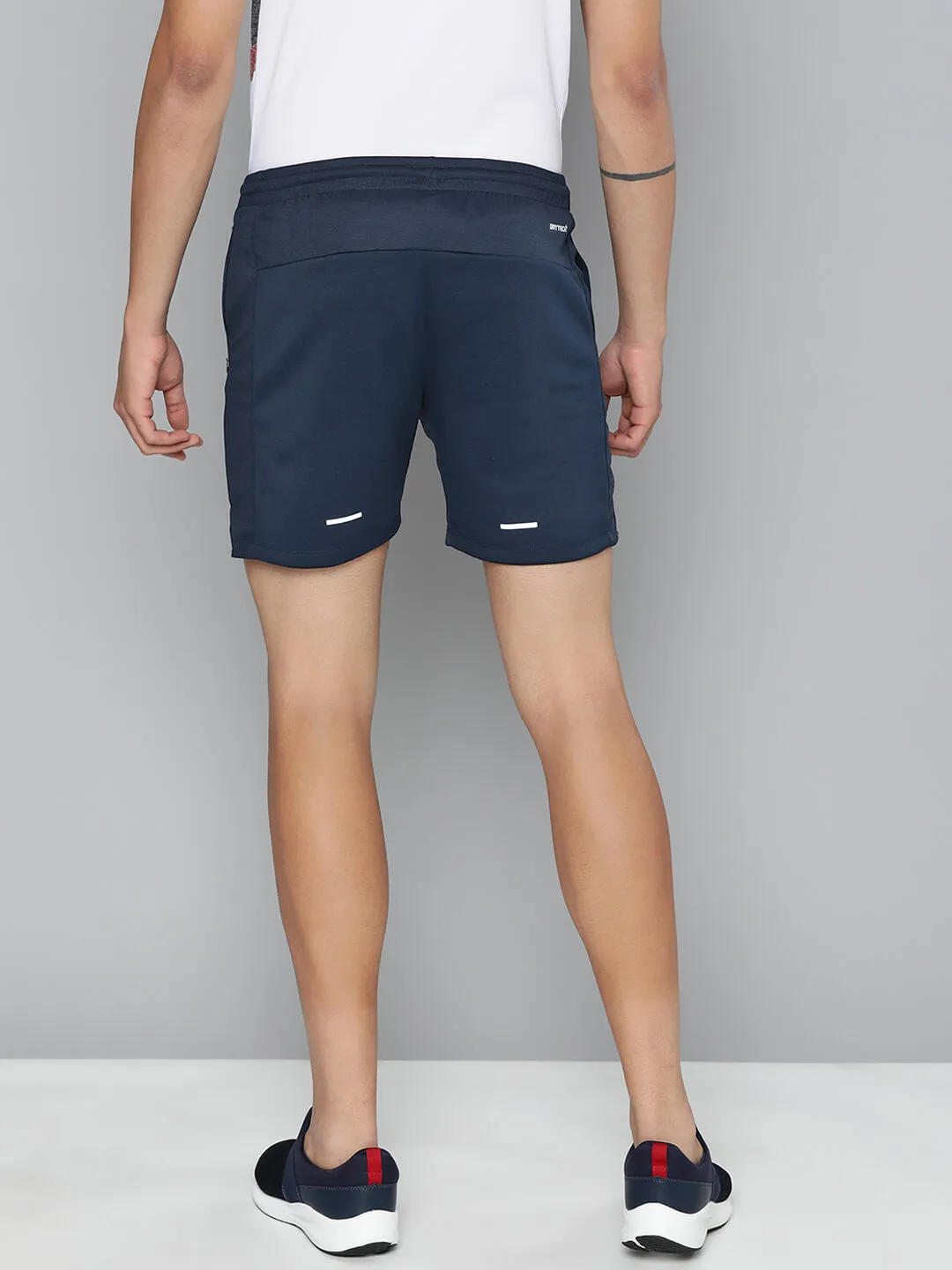 Alcis Men Navy Blue Slim Fit Running Drytech  Sports Shorts