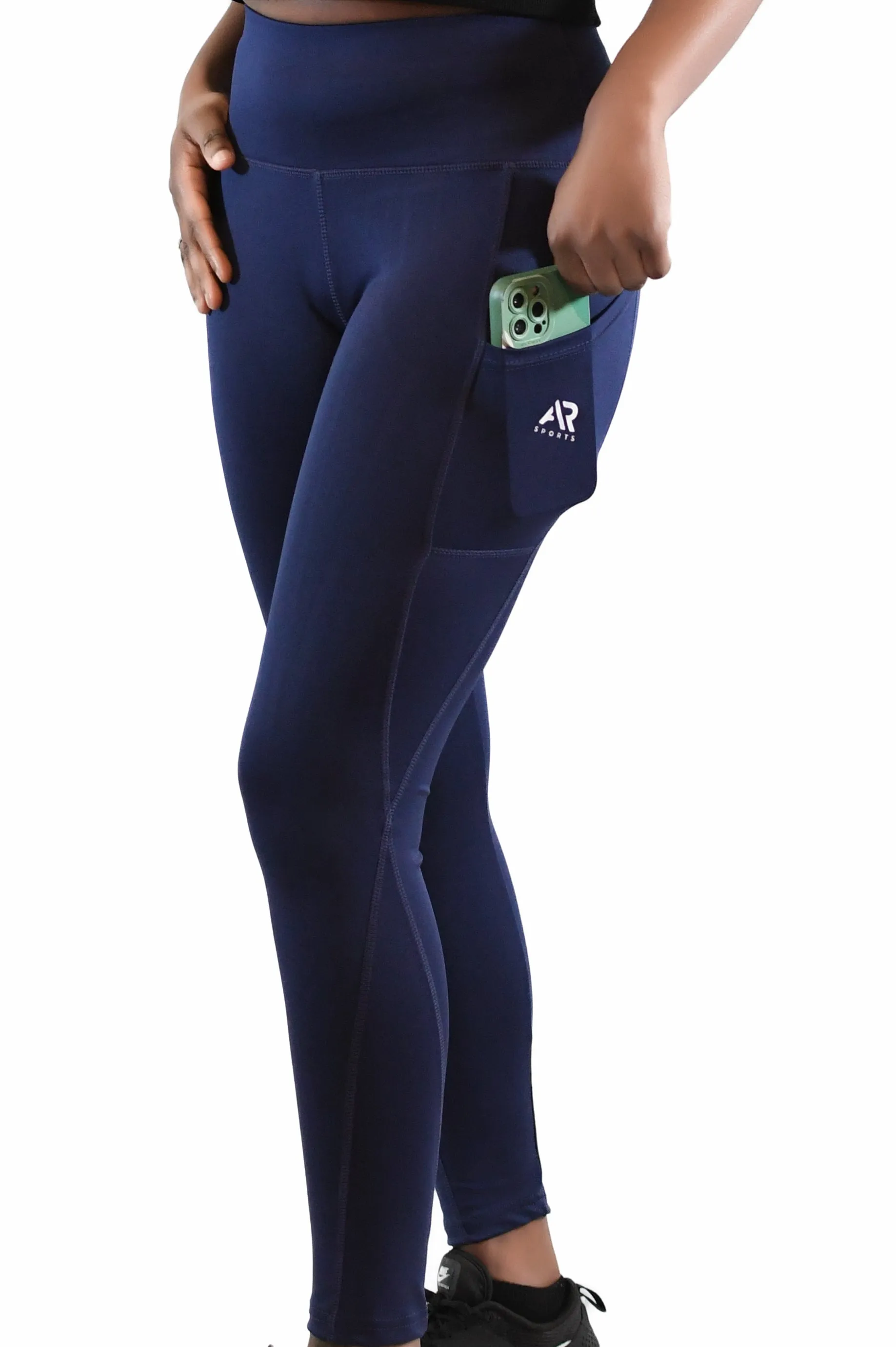 AR Sportswear Side Pocket Logo High Waist Leggings