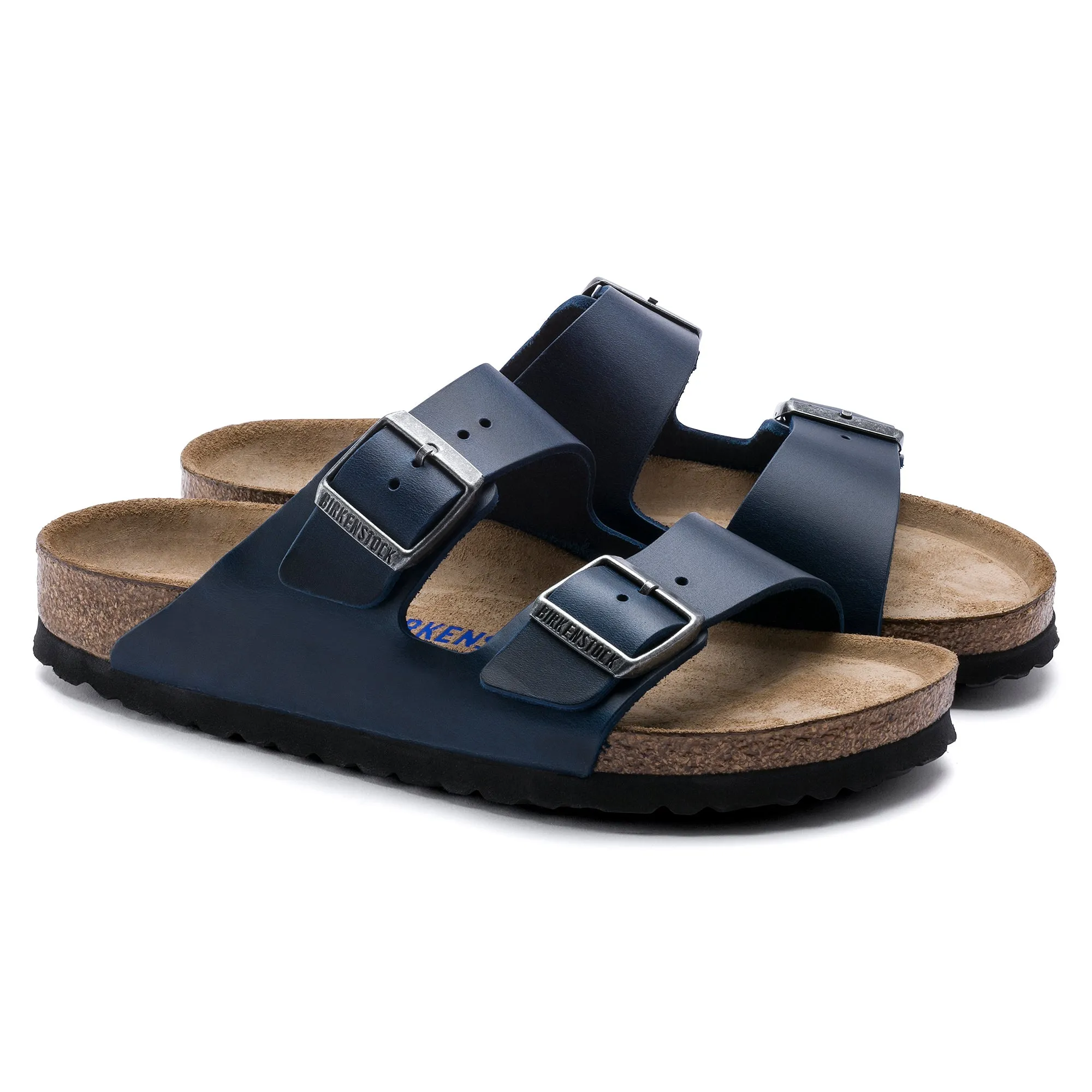 Arizona Smooth Leather in Blue (Classic Footbed - Suede Lined)