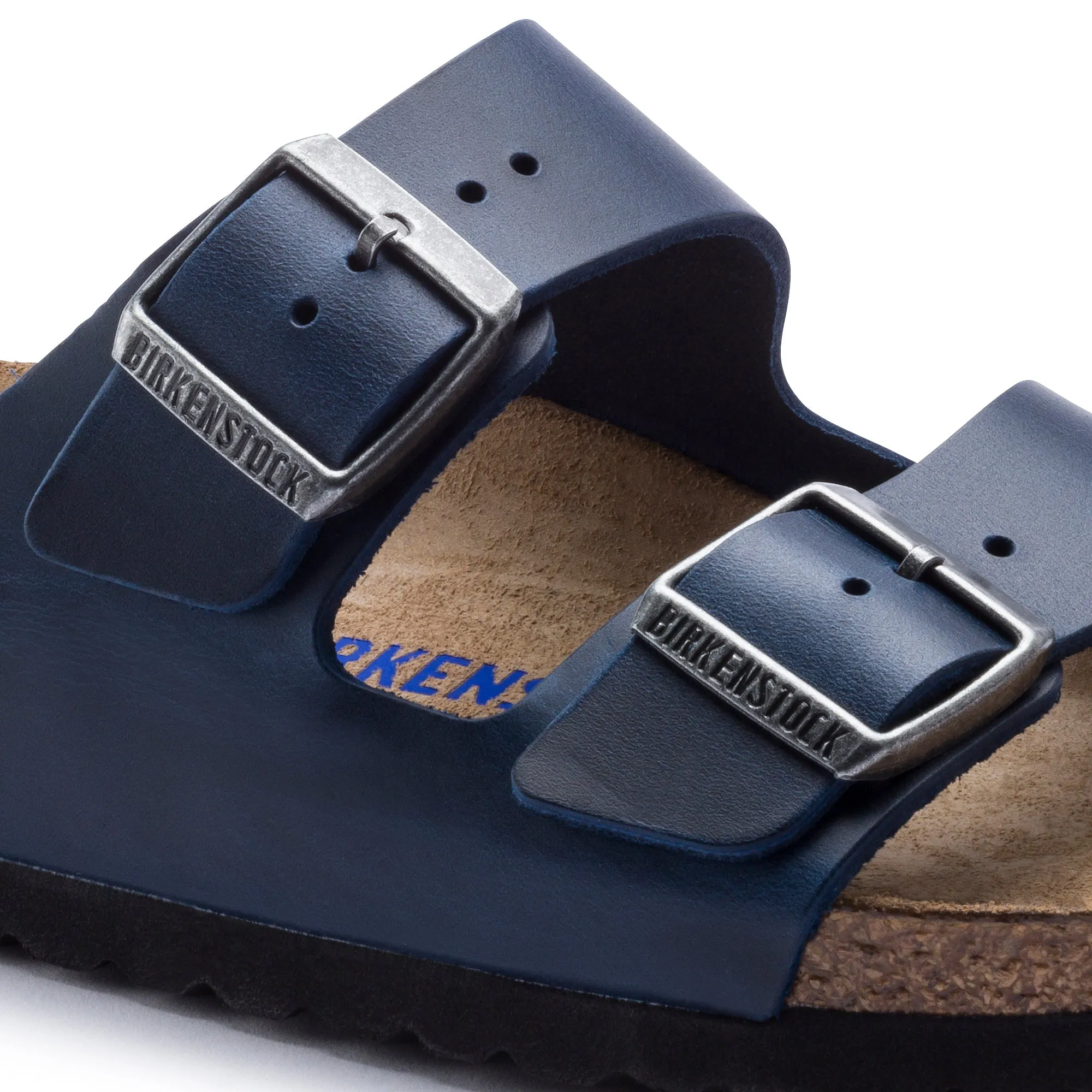 Arizona Smooth Leather in Blue (Classic Footbed - Suede Lined)