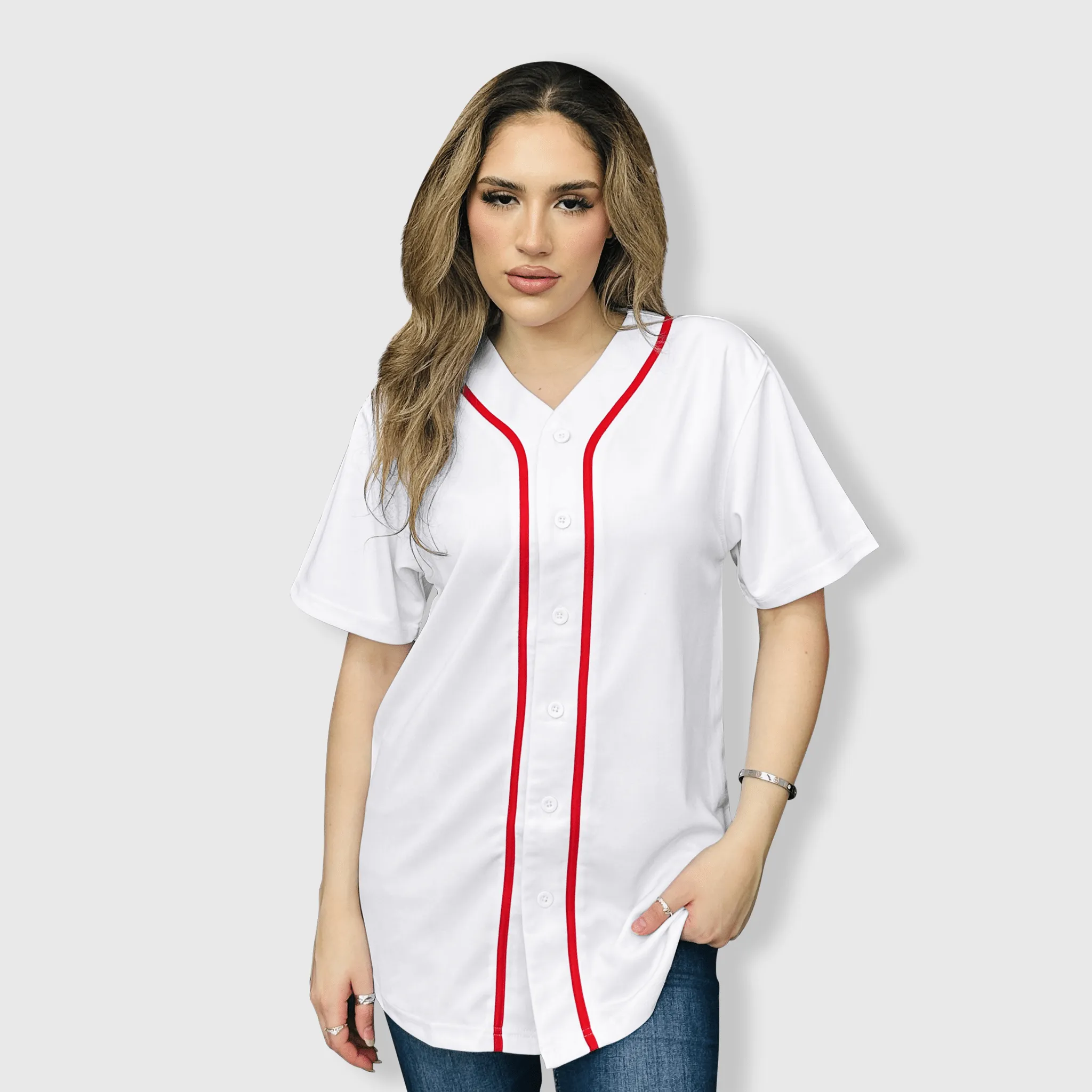 Baseball Button Down Jersey Adult