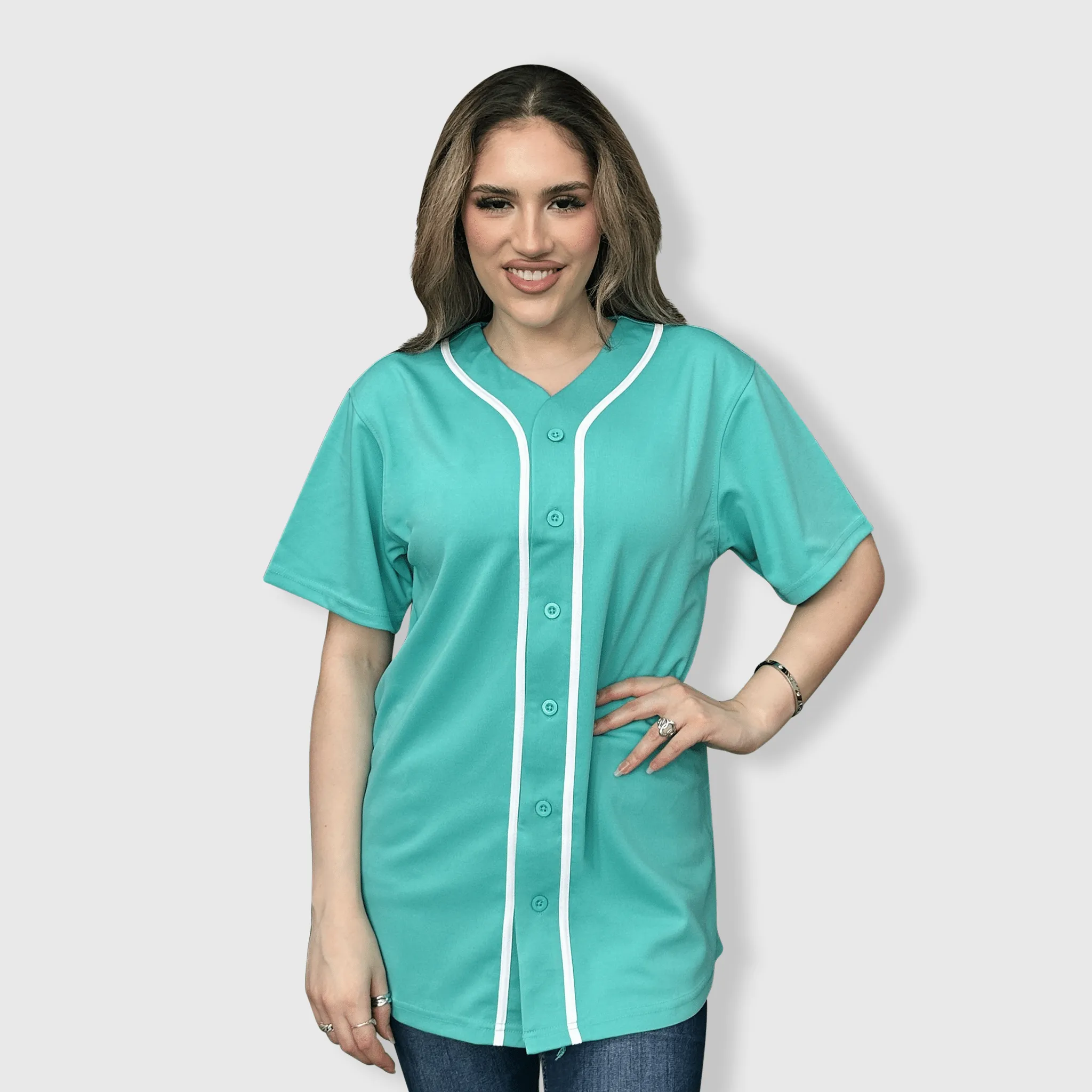 Baseball Button Down Jersey Adult