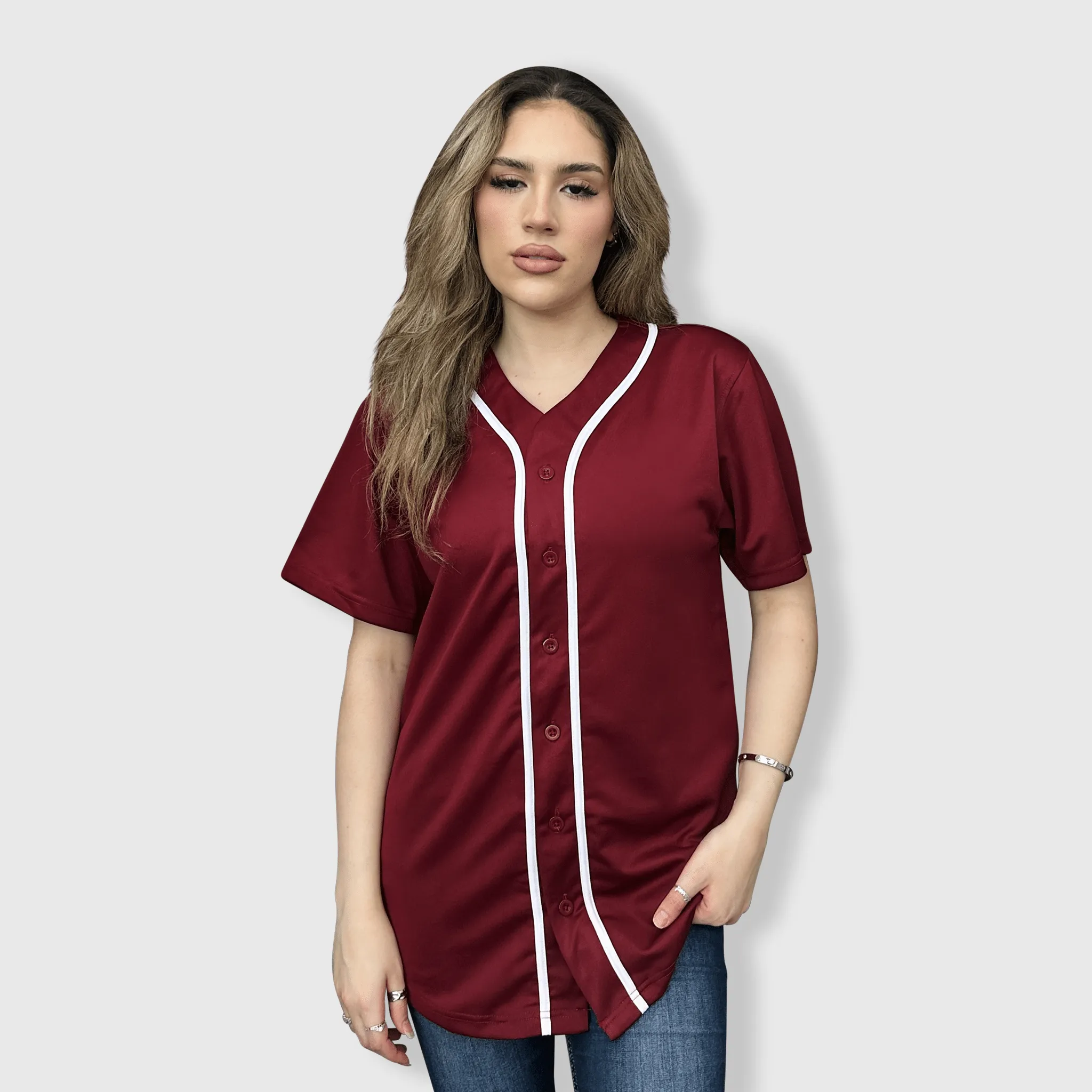 Baseball Button Down Jersey Adult