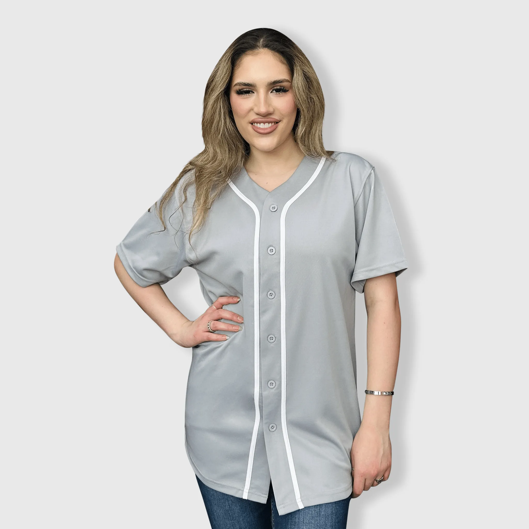 Baseball Button Down Jersey Adult