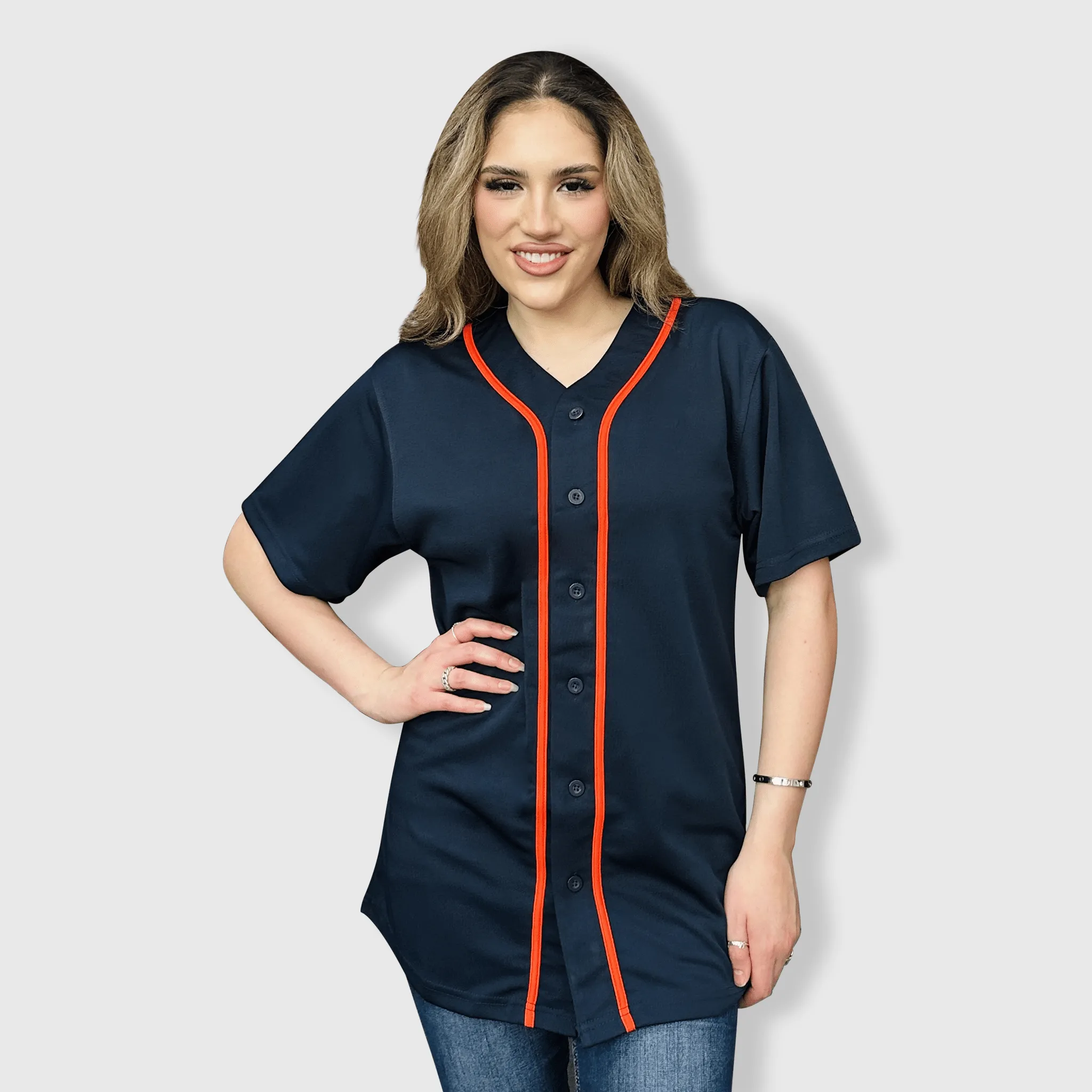 Baseball Button Down Jersey Adult