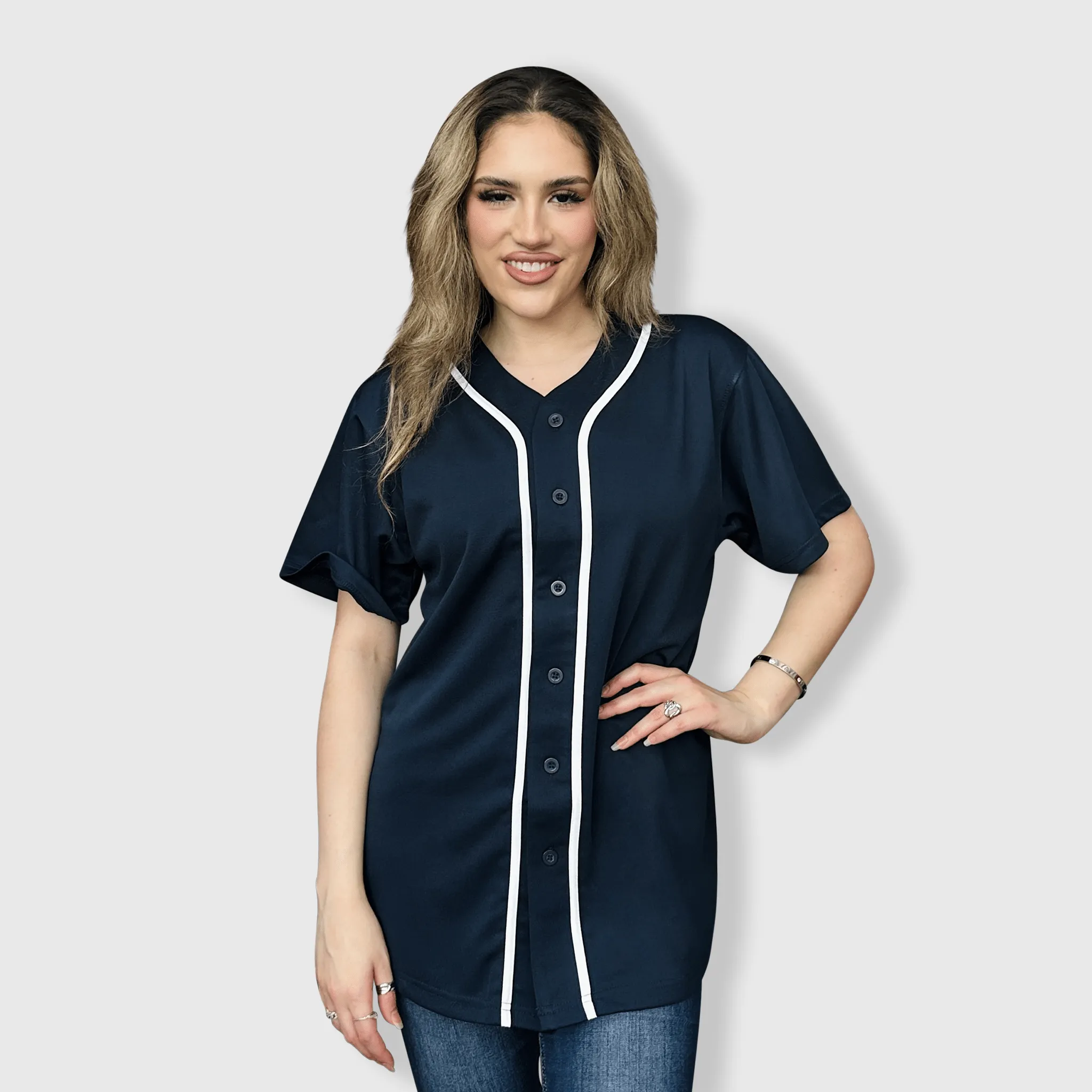 Baseball Button Down Jersey Adult