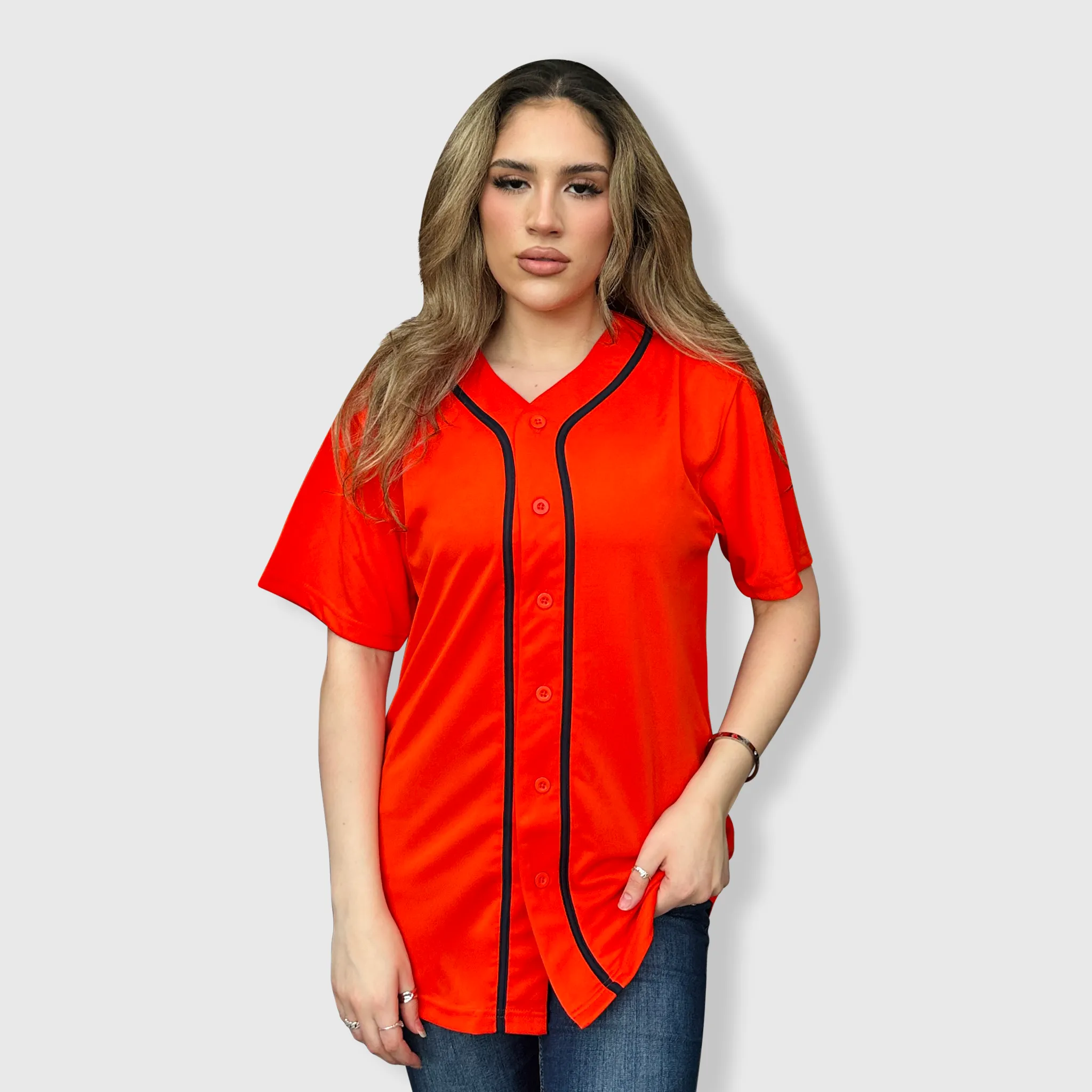 Baseball Button Down Jersey Adult