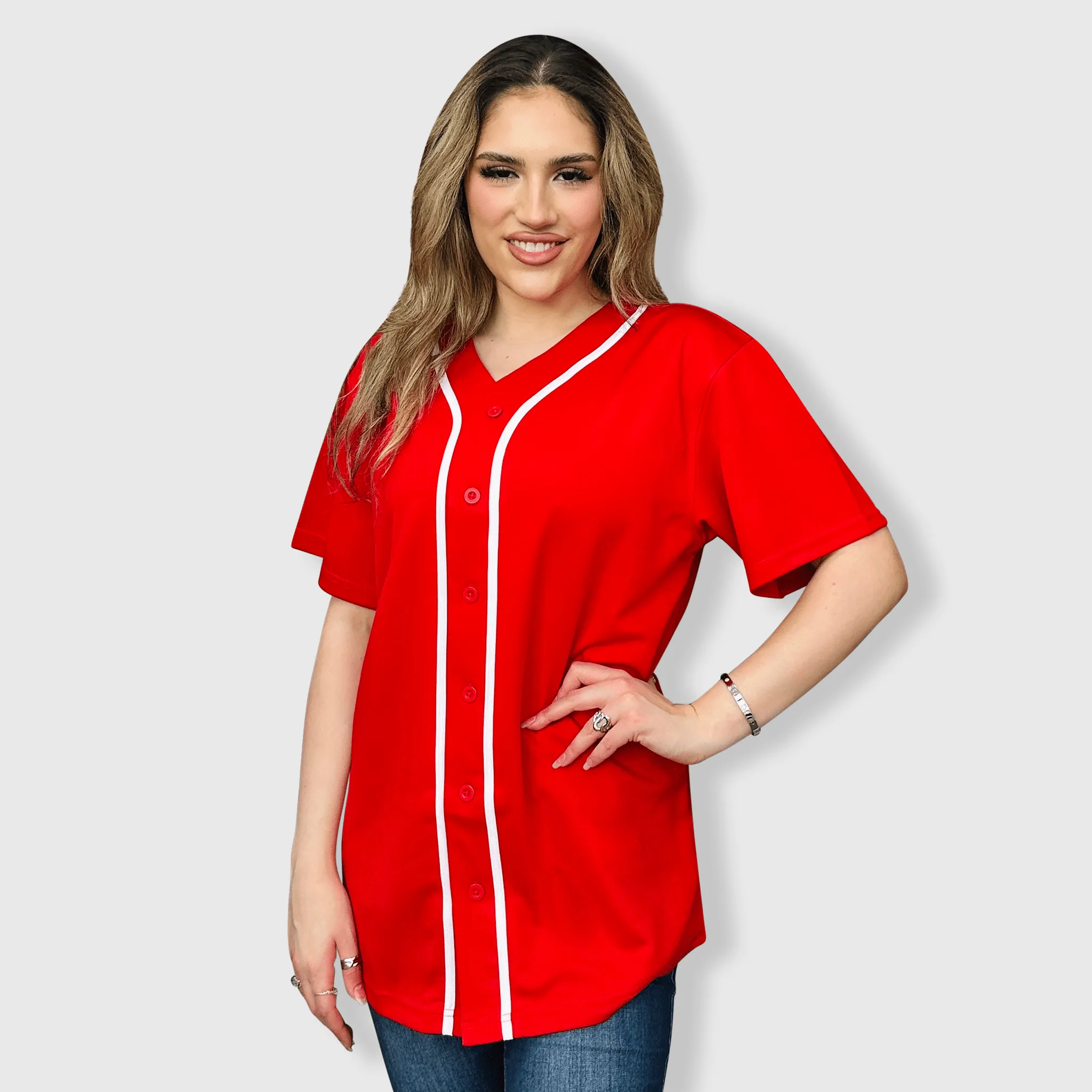 Baseball Button Down Jersey Adult