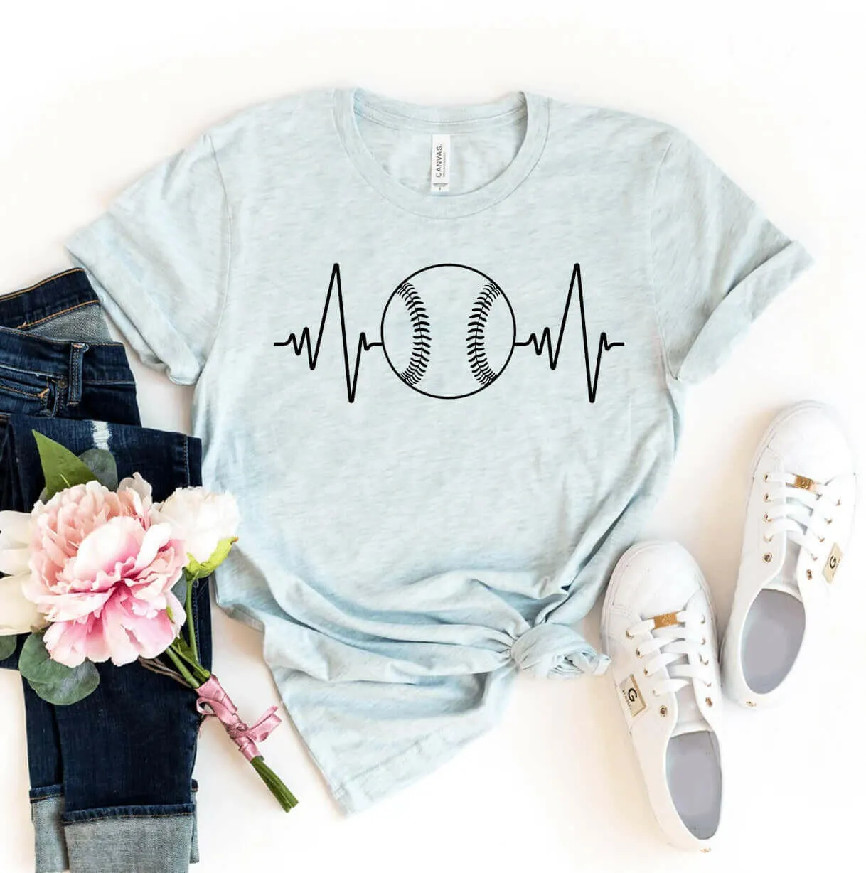 Baseball Heartbeat T-shirt