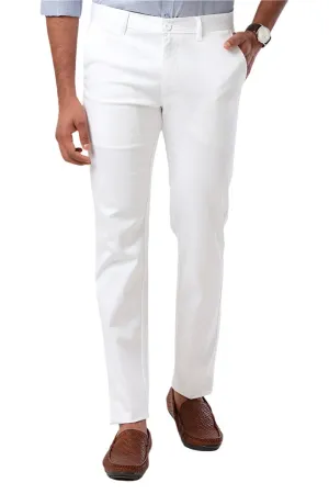 Basic Chino - White Trouser For Men | Ariser