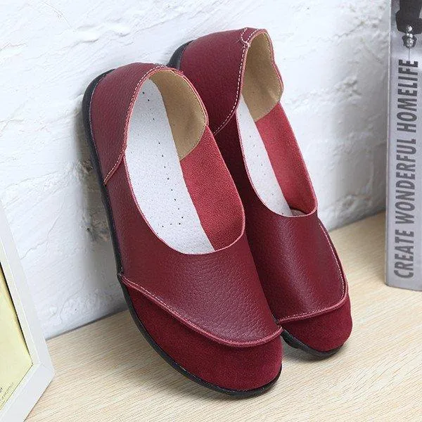 Big Size Color Match Soft Comfy Ballet Pattern Casual Flat Shoes