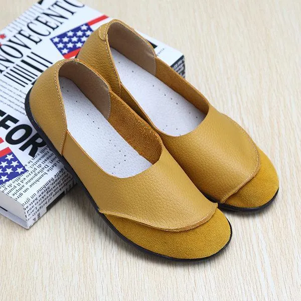 Big Size Color Match Soft Comfy Ballet Pattern Casual Flat Shoes