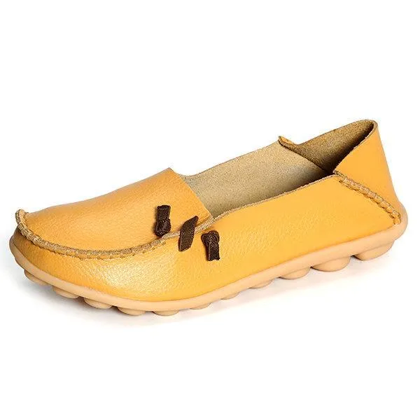 Big Size Soft Multi-Way Wearing Pure Color Flat Loafers