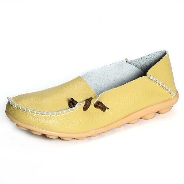 Big Size Soft Multi-Way Wearing Pure Color Flat Loafers