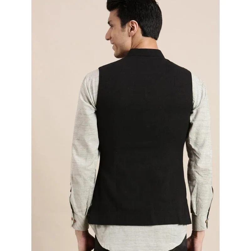 Black Men Nehru Jacket