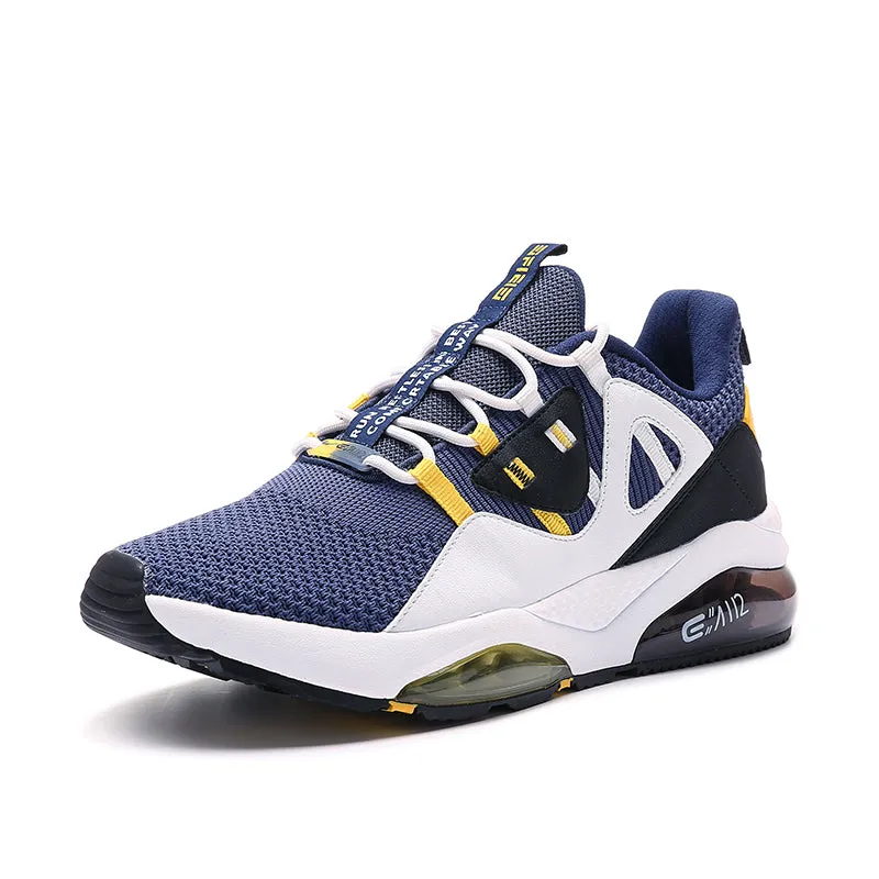 Erke Jogging Shoes Men Running D.Blue/Yellow 11120120118-605