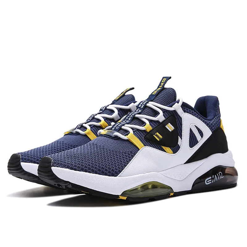 Erke Jogging Shoes Men Running D.Blue/Yellow 11120120118-605