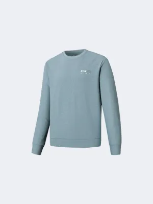 Erke Pullover Men Training Sweatshirt Light Blue