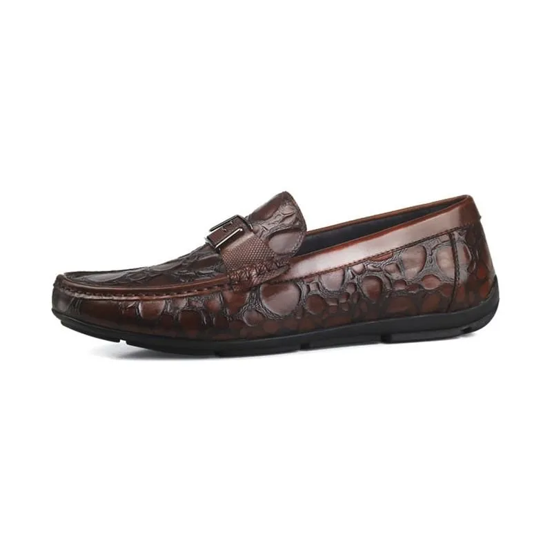 Exotic Chic CrocFlex Slip-On Loafer Shoes