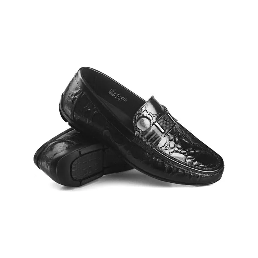 Exotic Chic CrocFlex Slip-On Loafer Shoes