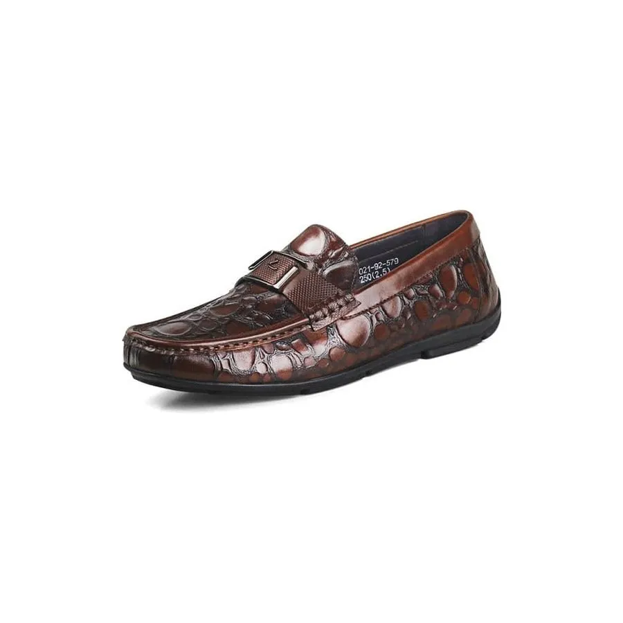 Exotic Chic CrocFlex Slip-On Loafer Shoes