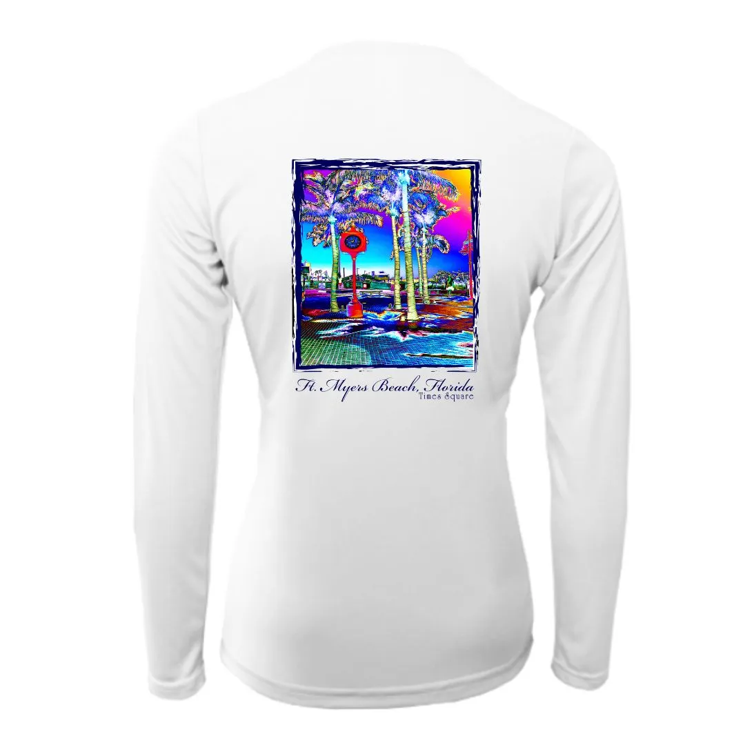 Fort Myers Beach Times Square Sun Shirt - Women UPF50 Graphic Tee