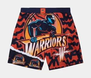 Golden State Warriors Jumbotron 2.0 Sublimated Shorts Mens Shorts (Blue/Multi)