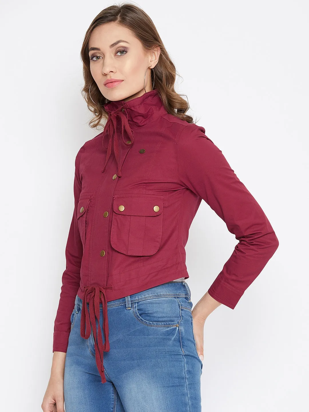 JUMP USA Women Red Casual Tailored Jacket