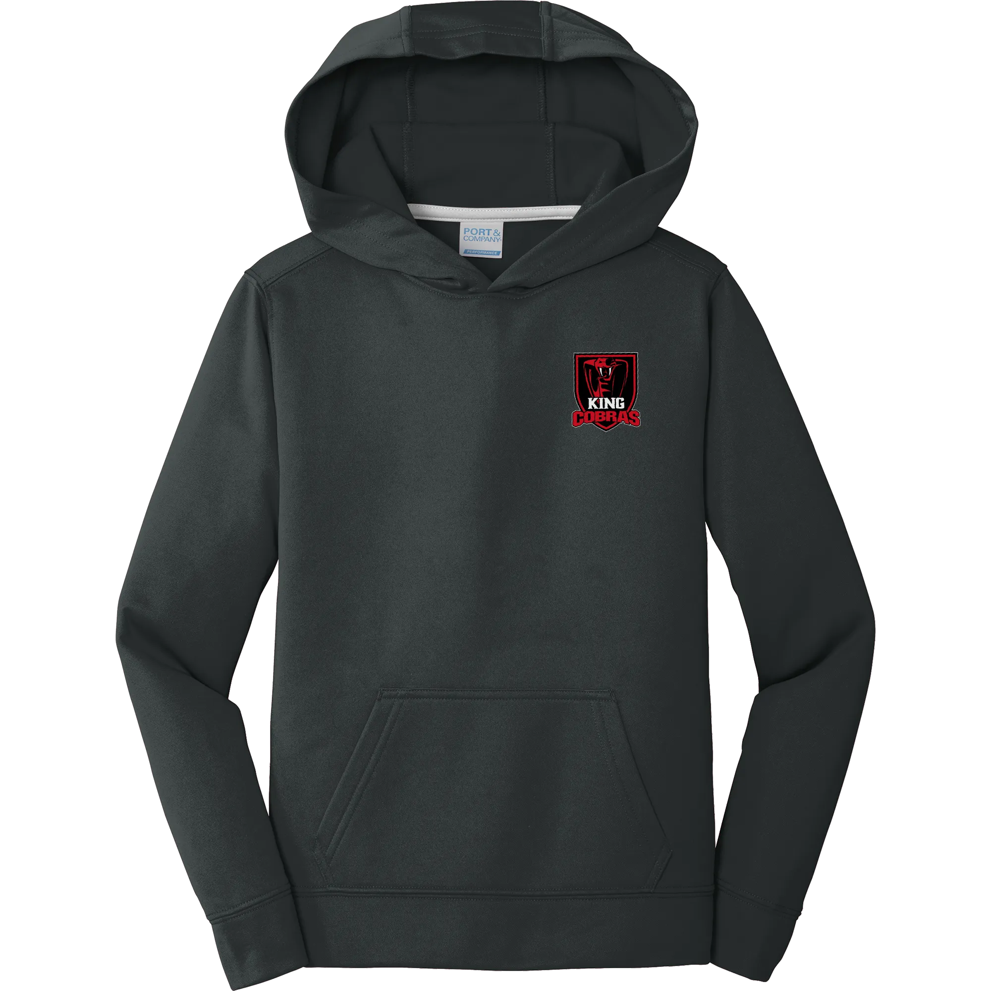 King Cobras Youth Performance Fleece Pullover Hooded Sweatshirt