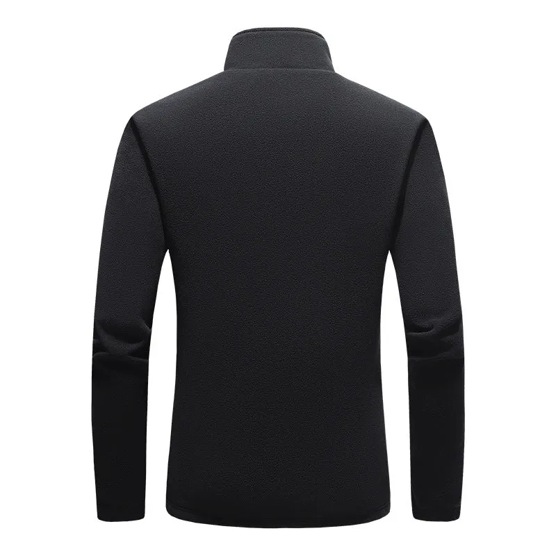 Men's Black Zip Up Heated Fleece Jacket