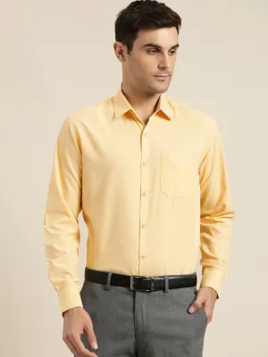 Men's Cotton Yellow Casual Shirt