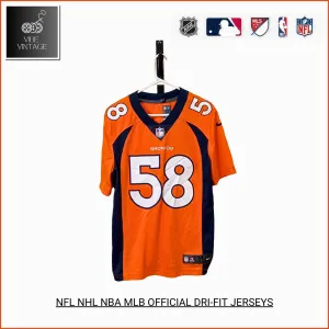 NFL NHL NBA MLB OFFICIAL DRIFIT JERSEYS - 13 PCS