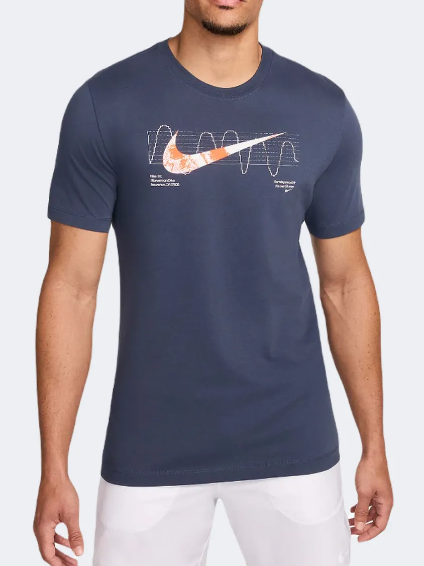 Nike Iykyk Graphic Men Running T-Shirt Thunder Blue