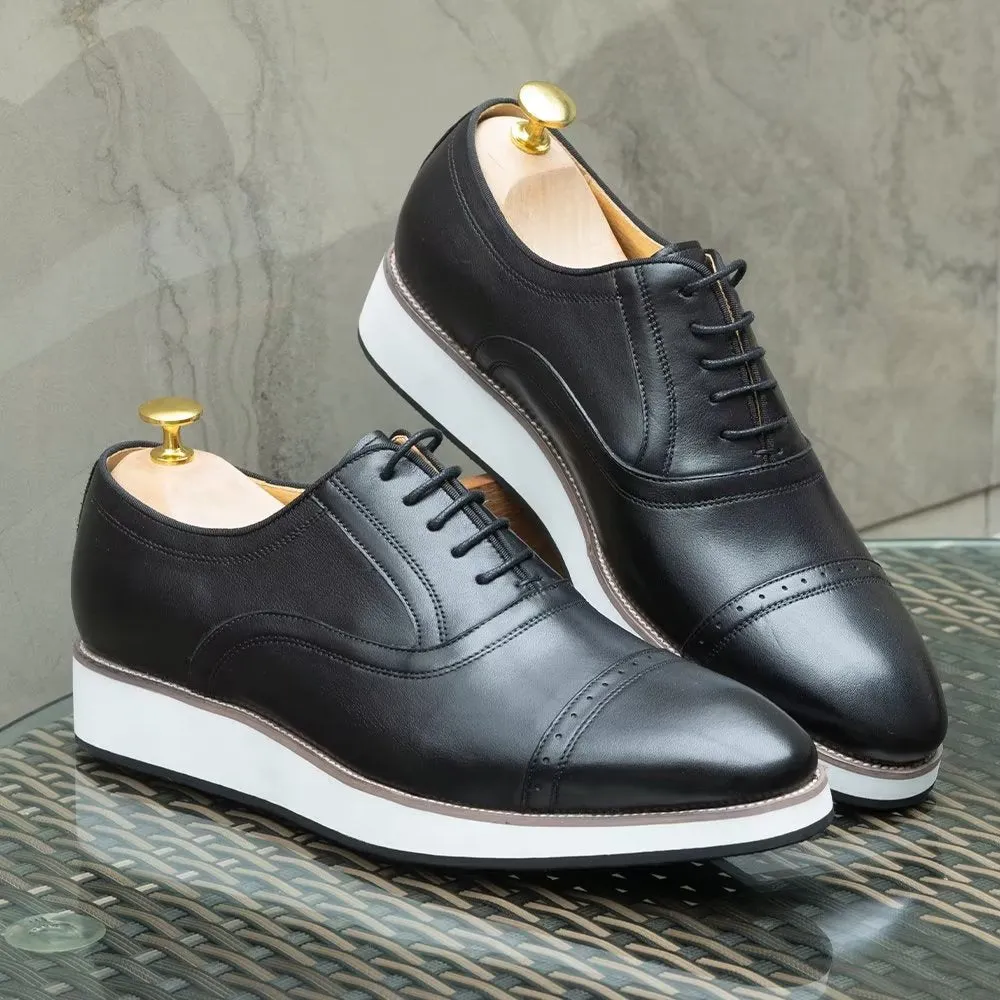 Polished Luxe Leather Lace-Up Dress Shoes