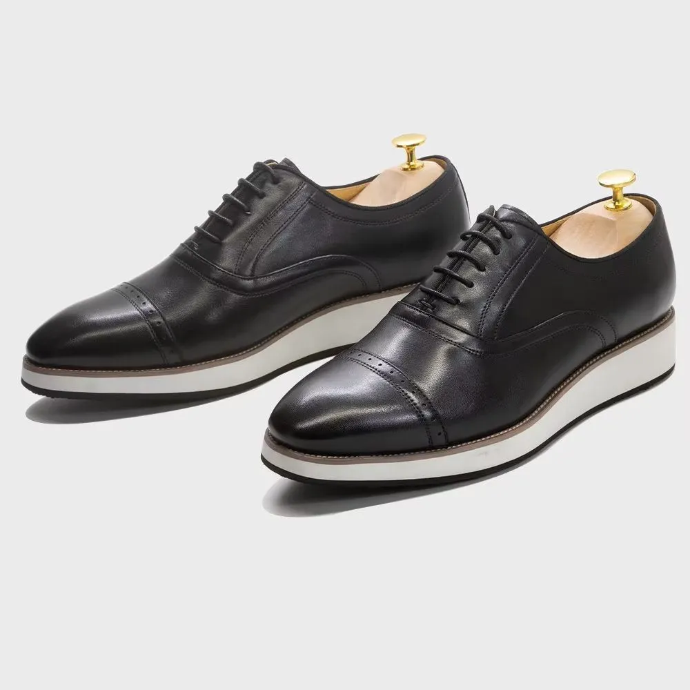 Polished Luxe Leather Lace-Up Dress Shoes