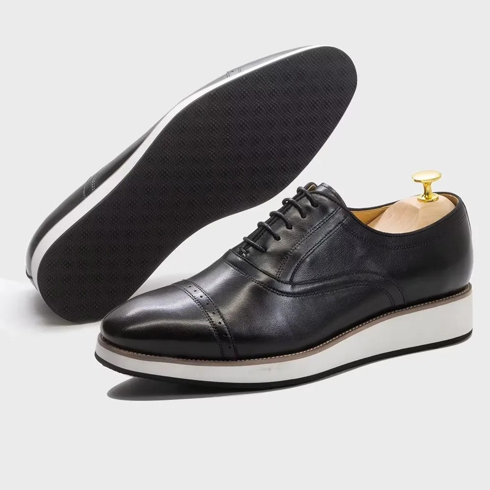 Polished Luxe Leather Lace-Up Dress Shoes