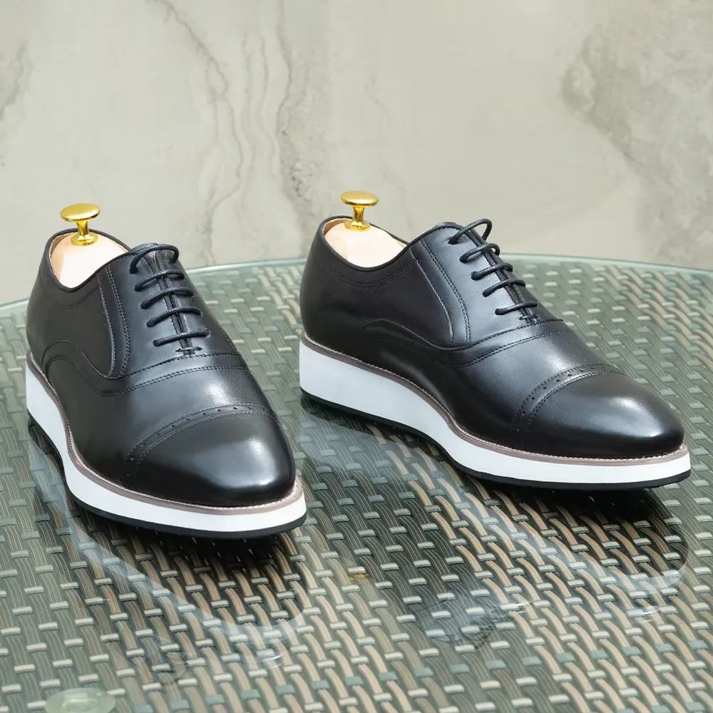 Polished Luxe Leather Lace-Up Dress Shoes