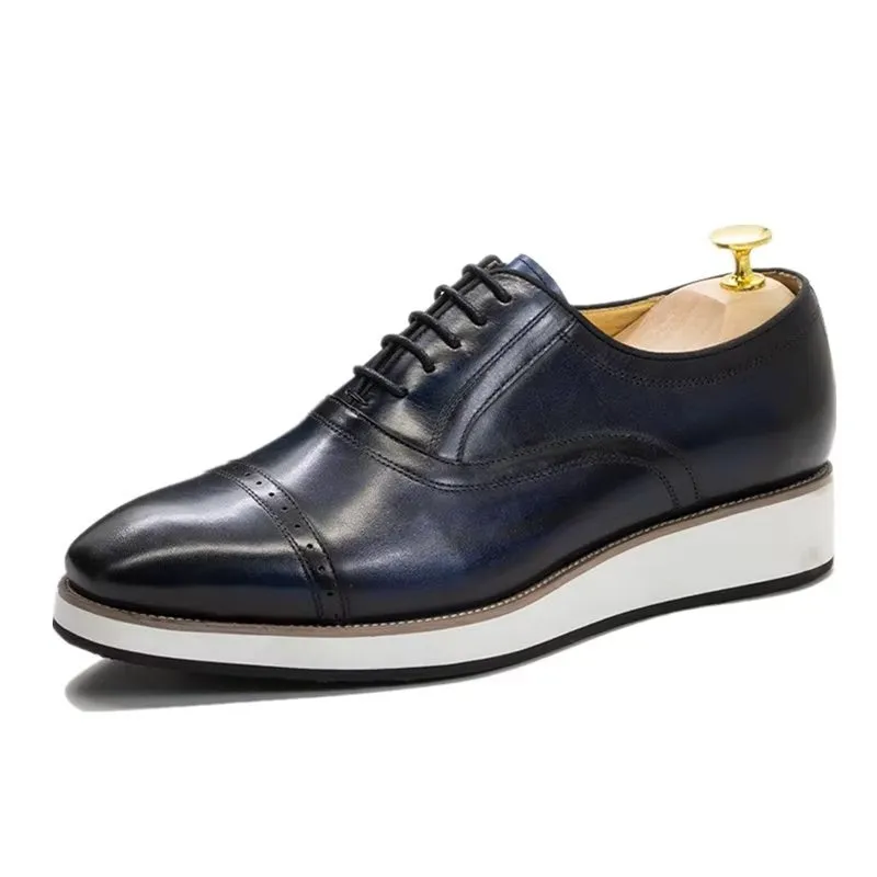 Polished Luxe Leather Lace-Up Dress Shoes