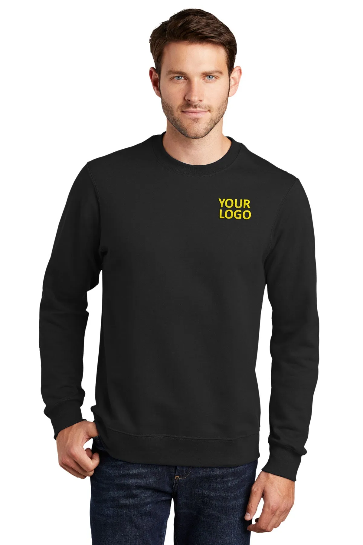 Port & Company Fan Favorite Fleece Customized Sweatshirts, Jet Black