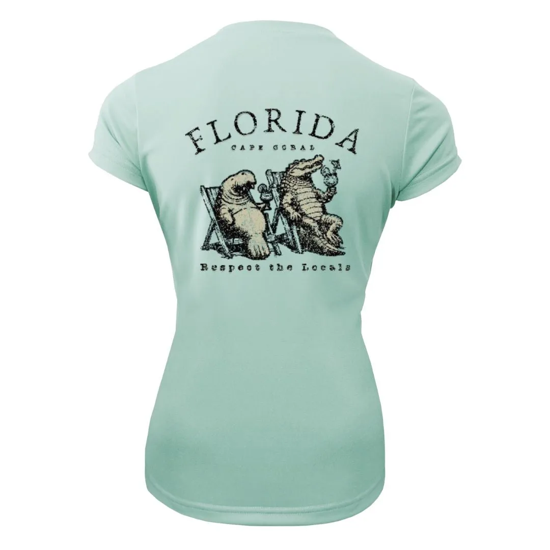 Respect the Locals Manatee & Alligator Sun Shirt - Women UPF50