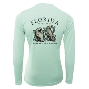 Respect the Locals Manatee & Alligator Sun Shirt - Women UPF50