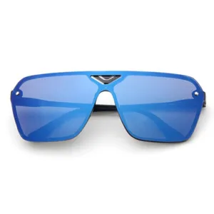 Retro Fashion Sunglasses Men and Women Coloured Lense Sun Glasses(Blue)