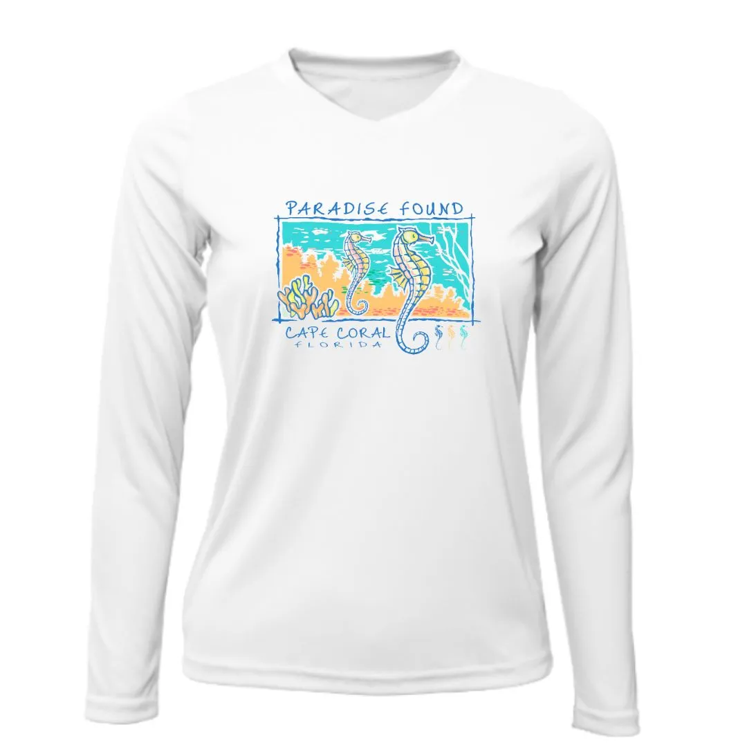 Seahorse Sun Shirt Paradise Found - Women UPF50 Graphic Tee