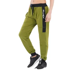 SLAY. Women's Olive Green Joggers