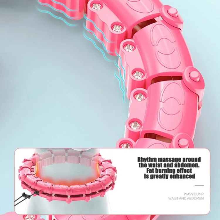 Smart Thin Waist Ring Women Will Not Fall Off Detachable Abdominal Ring Fitness Equipment, Size: 18 Knots(Coral Pink)