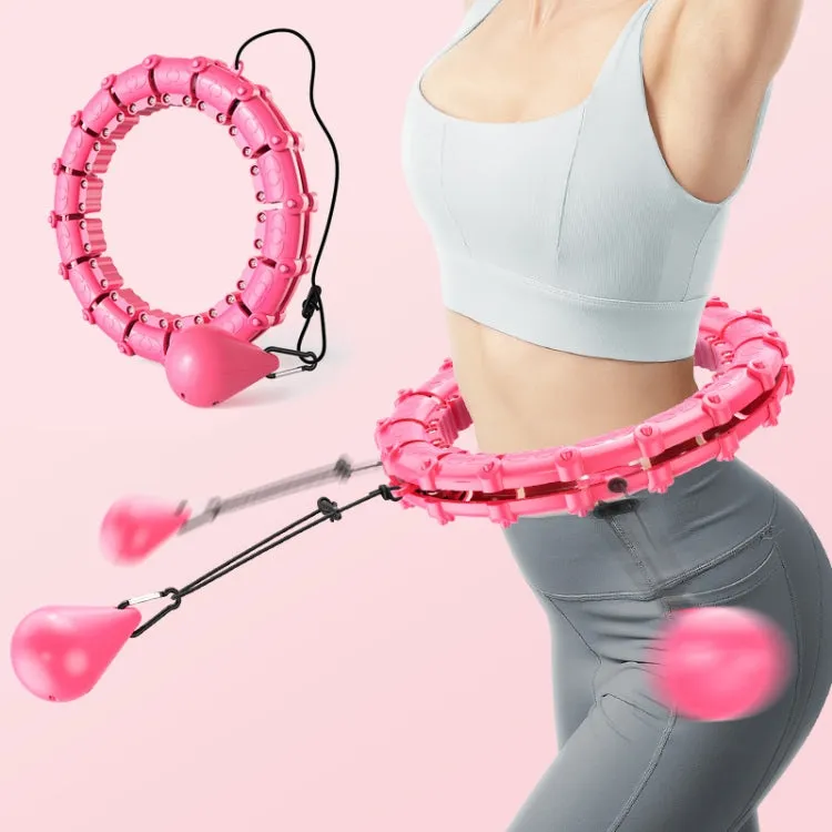 Smart Thin Waist Ring Women Will Not Fall Off Detachable Abdominal Ring Fitness Equipment, Size: 24 Knots(Coral Pink)