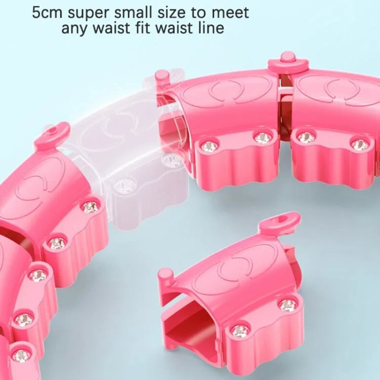 Smart Thin Waist Ring Women Will Not Fall Off Detachable Abdominal Ring Fitness Equipment, Size: 24 Knots(Coral Pink)