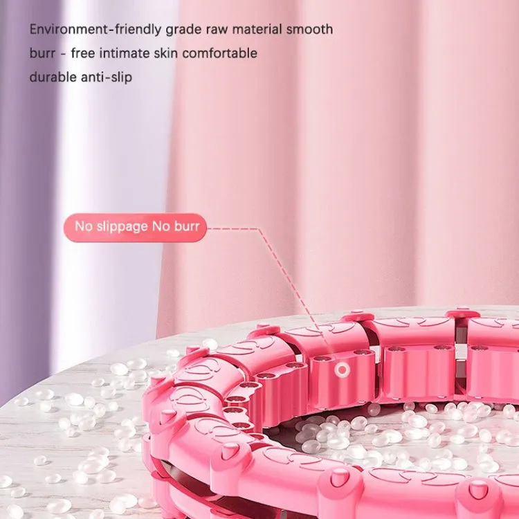 Smart Thin Waist Ring Women Will Not Fall Off Detachable Abdominal Ring Fitness Equipment, Size: 24 Knots(Coral Pink)